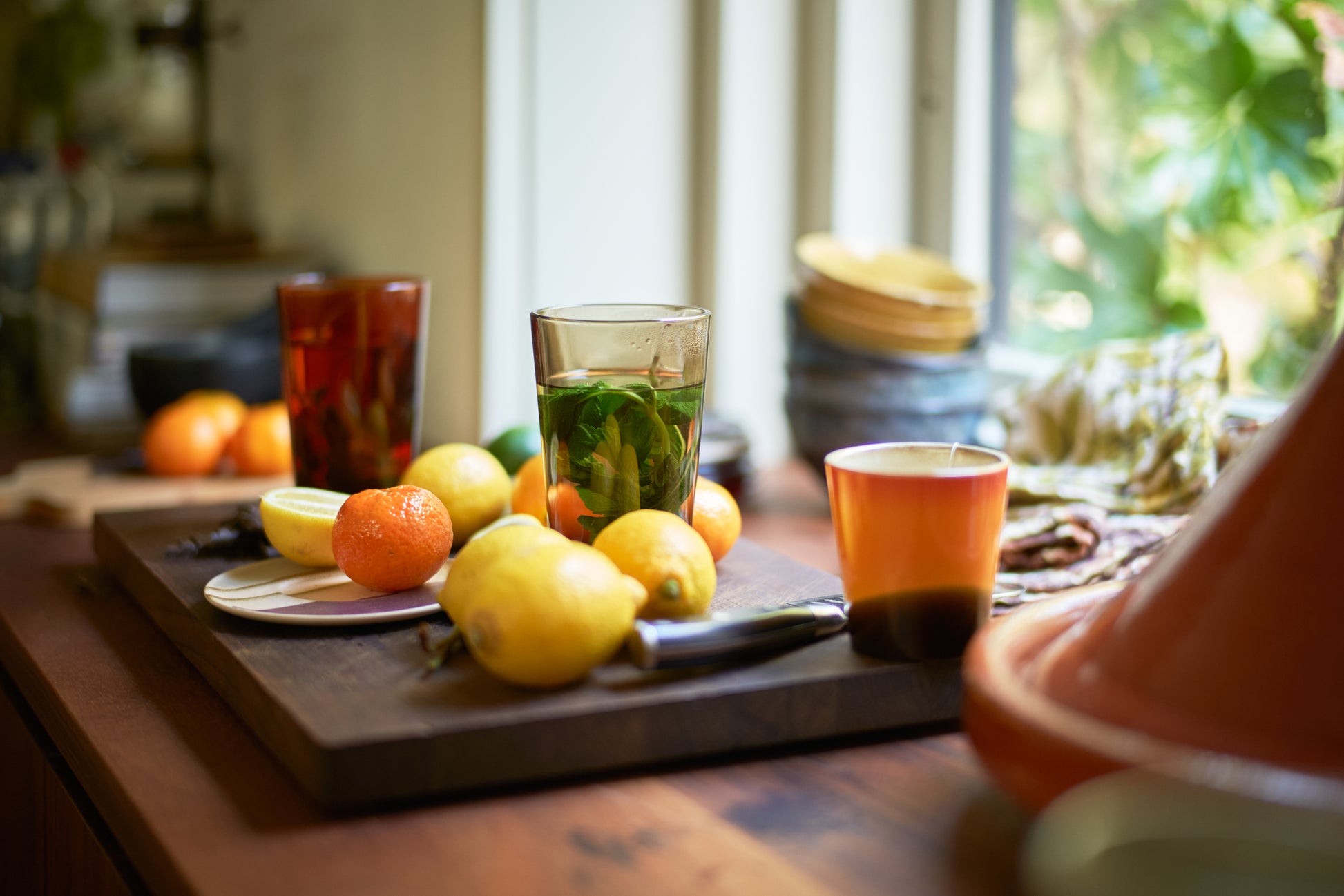 Tee Gläser "Mud Brown" (4er Set)